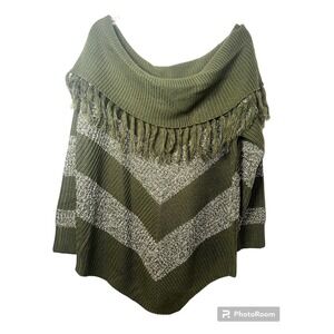 Derek Heart Plus size 2X Off Shoulder Striped Asymmetrical Hem Knit Sweater